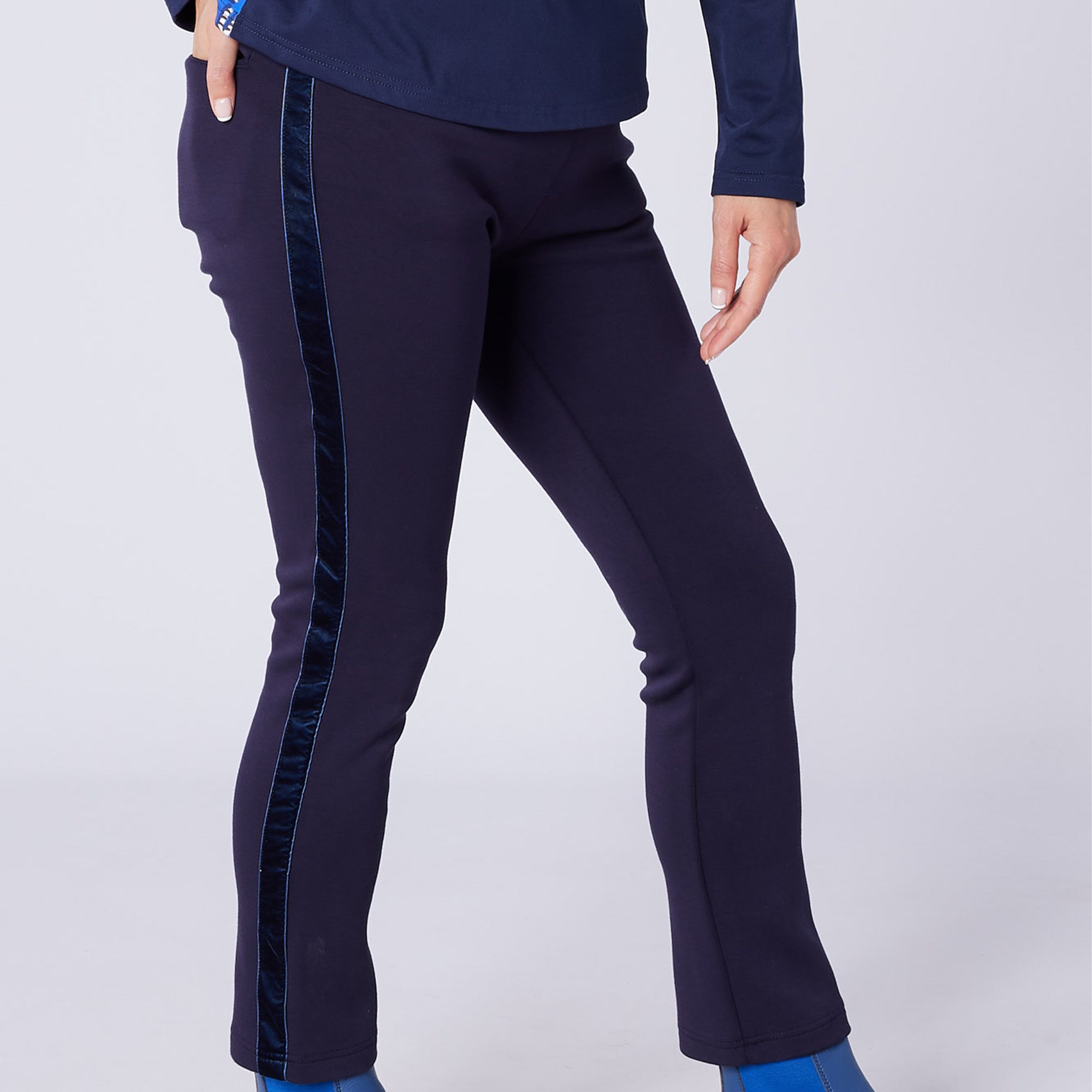 Swing Out Sister Amber Thermal Pull On Ladies Golf Trousers True Navy 33 Inch